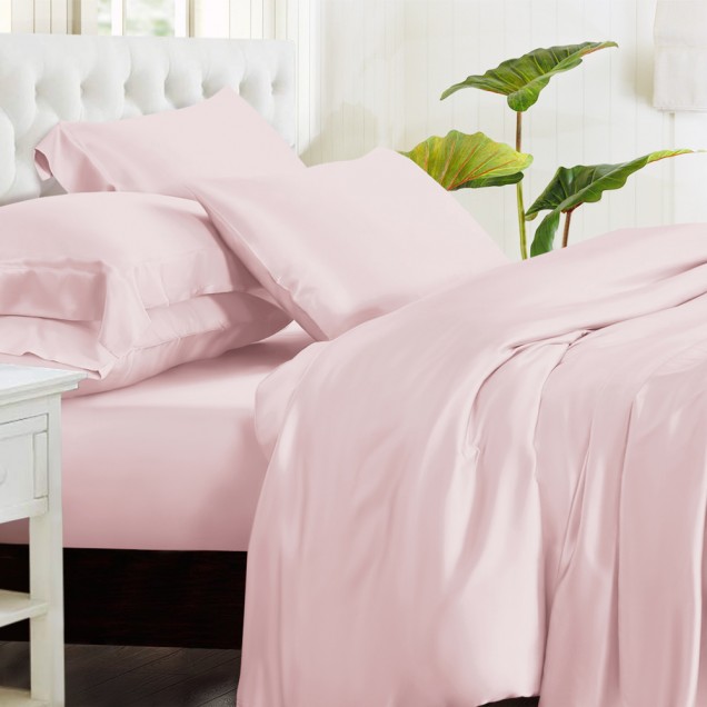 Baby Pink 22 Momme Mulberry Silk Duvet Cover UK