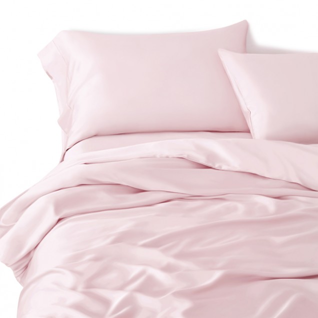 Baby Pink 22 Momme Mulberry Silk Duvet Cover UK