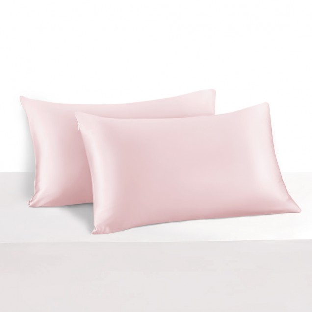 Baby Pink 22 Momme Mulberry Silk Pillowcase with Hidden Zipper UK