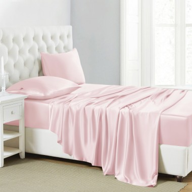 Baby Pink 22 Momme Mulberry Silk Sheet Set UK