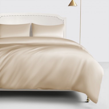 Beige 22 Momme Mulberry Silk Duvet Cover UK