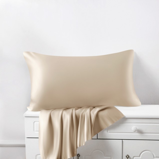 Beige Envelope 22 Momme Mulberry Silk Pillowcase UK