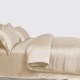 Beige 3 PCS 22 Momme Mulberry Silk Duvet Cover Set UK