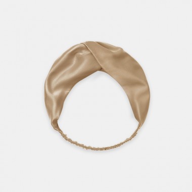 Beige Mulberry Silk Headband UK