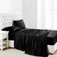 Black 22 Momme Mulberry Silk Flat Sheet UK