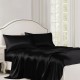 Black 22 Momme Mulberry Silk Flat Sheet UK