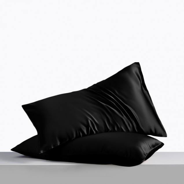 Black Envelope 22 Momme Mulberry Silk Pillowcase UK