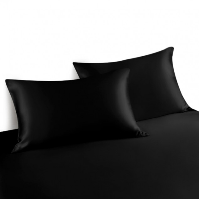 Black Envelope 22 Momme Mulberry Silk Pillowcase UK