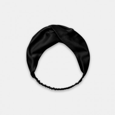 Black Mulberry Silk Headband UK