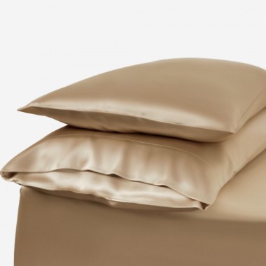 Cappuccino Envelope 22 Momme Mulberry Silk Pillowcase UK