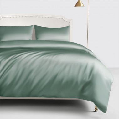 Celadon Green 22 Momme Mulberry Silk Duvet Cover UK