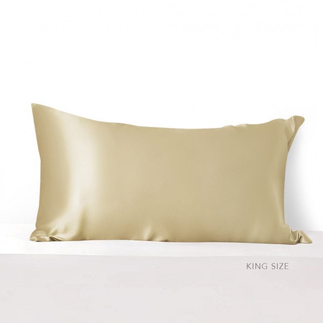 Champagne 22 Momme Mulberry Silk Pillowcase with Hidden Zipper UK