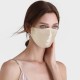 Champagne & White Double-Sided 22 Momme Silk Face Mask UK