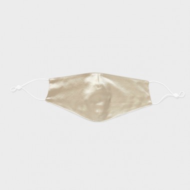 Champagne & White Double-Sided 22 Momme Silk Face Mask UK