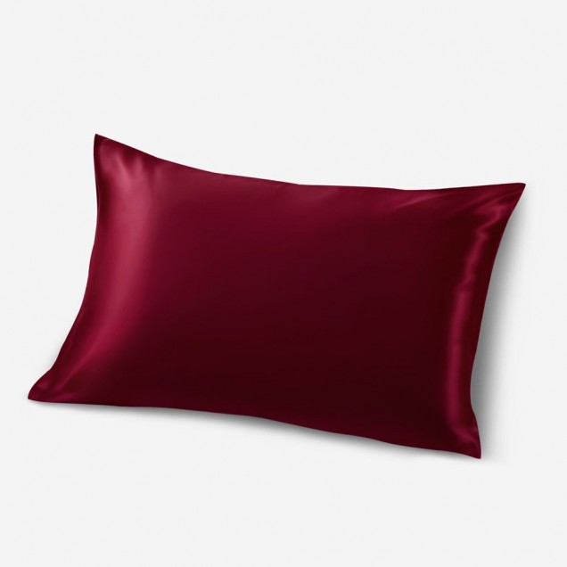 Claret Envelope 22 Momme Mulberry Silk Pillowcase UK