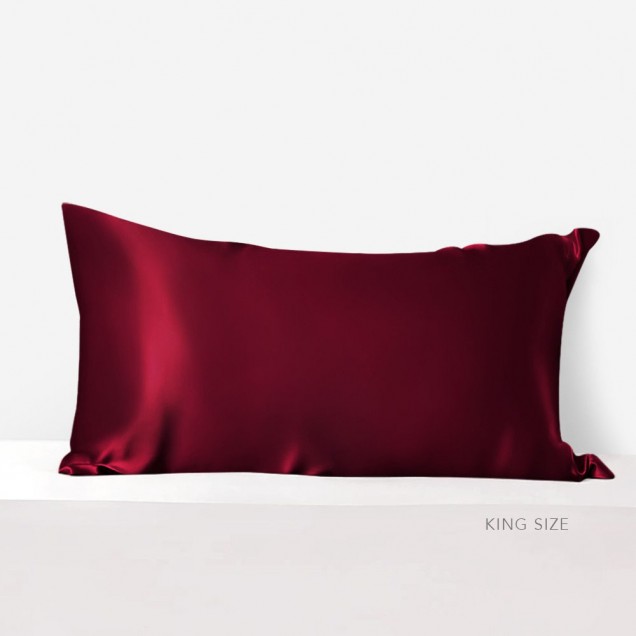 Claret Envelope 22 Momme Mulberry Silk Pillowcase UK