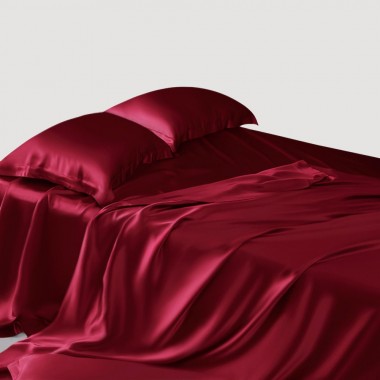 Claret 22 Momme Mulberry Silk Sheet Set UK