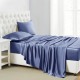 Dark Blue 22 Momme Mulberry Silk Flat Sheet UK