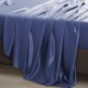 Dark Blue 22 Momme Mulberry Silk Flat Sheet UK