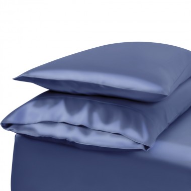 Dark Blue Envelope 22 Momme Mulberry Silk Pillowcase UK