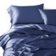 Dark Blue 3 PCS 22 Momme Mulberry Silk Duvet Cover Set UK