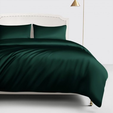 Dark Green 22 Momme Mulberry Silk Duvet Cover UK