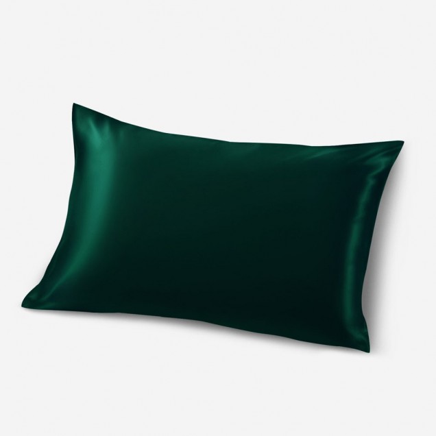 Dark Green Envelope 22 Momme Mulberry Silk Pillowcase UK