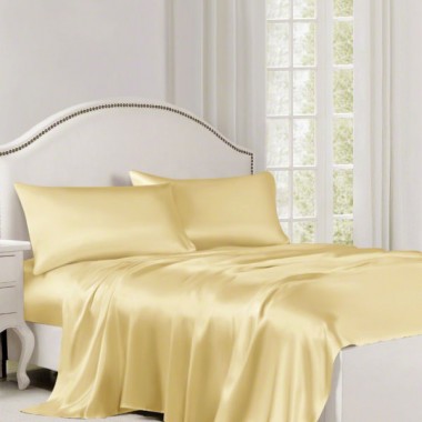 Gold 22 Momme Mulberry Silk Flat Sheet UK