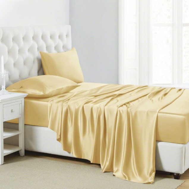 Gold 22 Momme Mulberry Silk Sheet Set UK