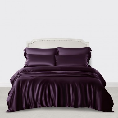 Grape 3 PCS 22 Momme Mulberry Silk Duvet Cover Set UK