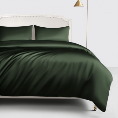 Hunter Green 22 Momme Mulberry Silk Duvet Cover UK