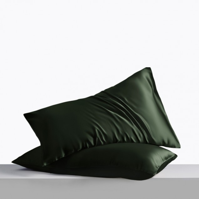 Hunter Green Envelope 22 Momme Mulberry Silk Pillowcase UK