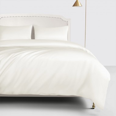 Ivory 22 Momme Mulberry Silk Duvet Cover UK