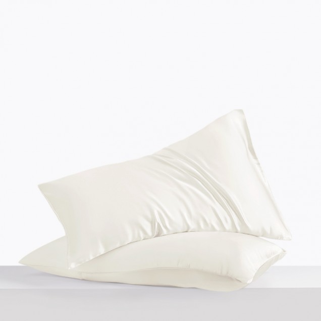 Ivory Envelope 22 Momme Mulberry Silk Pillowcase UK