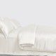 Ivory 3 PCS 22 Momme Mulberry Silk Duvet Cover Set UK