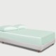 Light Cyan 22 Momme Mulberry Silk Fitted Sheet UK