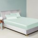 Light Cyan 22 Momme Mulberry Silk Fitted Sheet UK