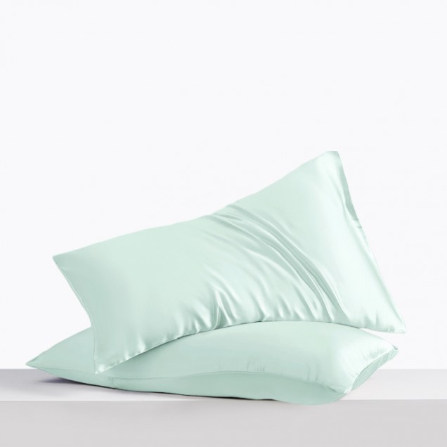 Light Cyan Envelope 22 Momme Mulberry Silk Pillowcase UK