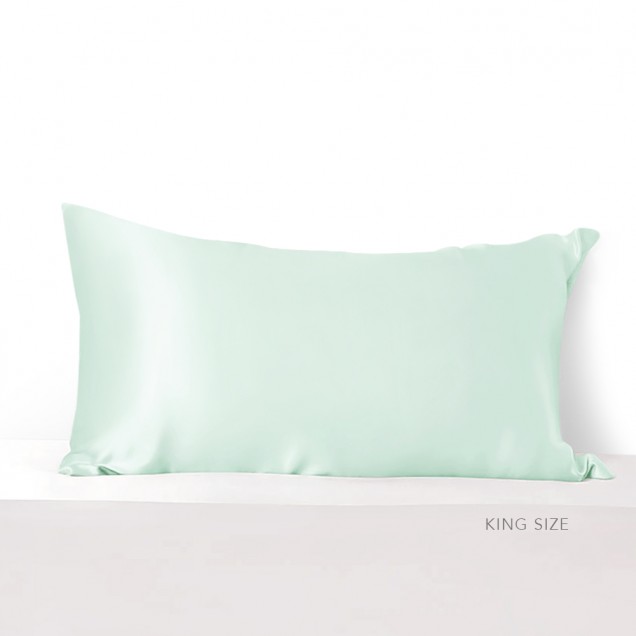 Light Cyan Envelope 22 Momme Mulberry Silk Pillowcase UK