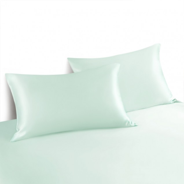 Light Cyan Envelope 22 Momme Mulberry Silk Pillowcase UK