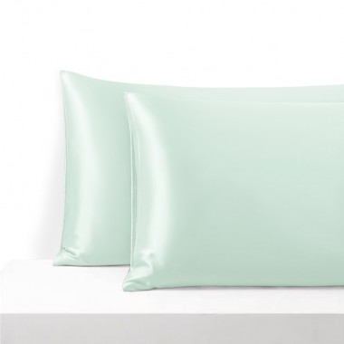 Light Cyan Envelope 22 Momme Mulberry Silk Pillowcase UK