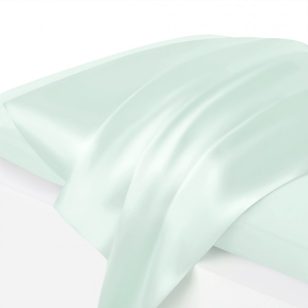 Light Cyan Envelope 22 Momme Mulberry Silk Pillowcase UK