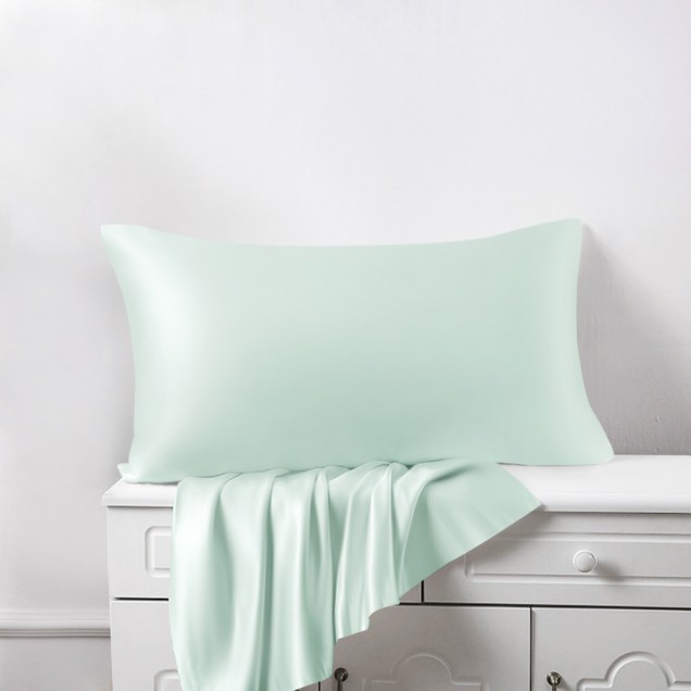 Light Cyan Envelope 22 Momme Mulberry Silk Pillowcase UK