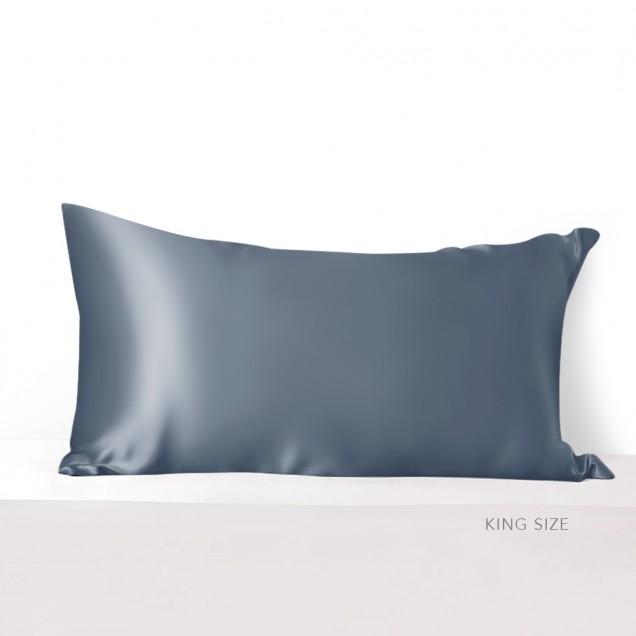 Misty Blue 22 Momme Mulberry Silk Pillowcase with Hidden Zipper UK