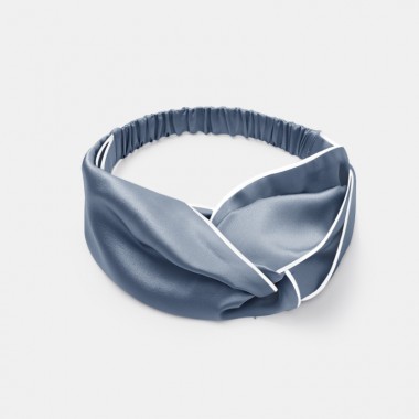 Misty Blue & Ivory Silk Headband UK