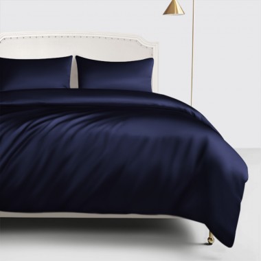 Navy 22 Momme Mulberry Silk Duvet Cover UK