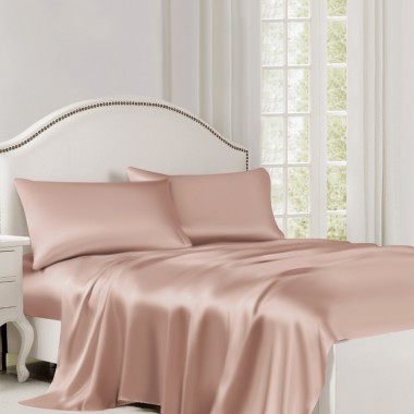 Pearl Pink 22 Momme Mulberry Silk Flat Sheet UK