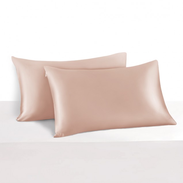 Pearl Pink 22 Momme Mulberry Silk Pillowcase with Hidden Zipper UK