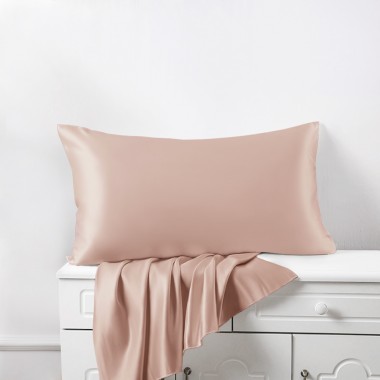 Pearl Pink 22 Momme Mulberry Silk Pillowcase with Hidden Zipper UK