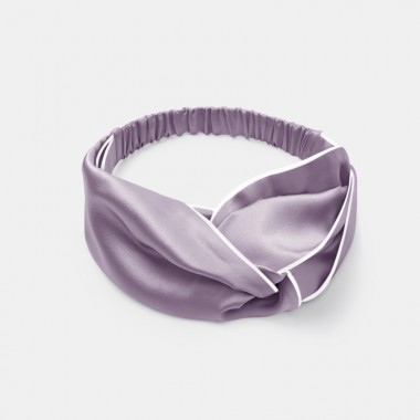 Purple & Ivory Silk Headband UK